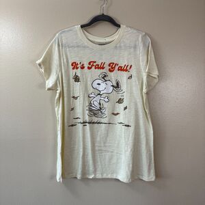 Lane Bryant Snoopy "It's Fall Y'all" Cream Graphic Tee